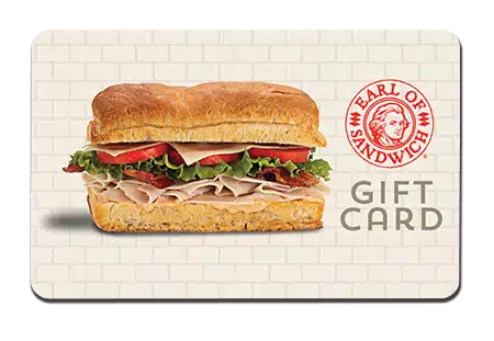 A photo of an Earl of Sandwich Gift Card