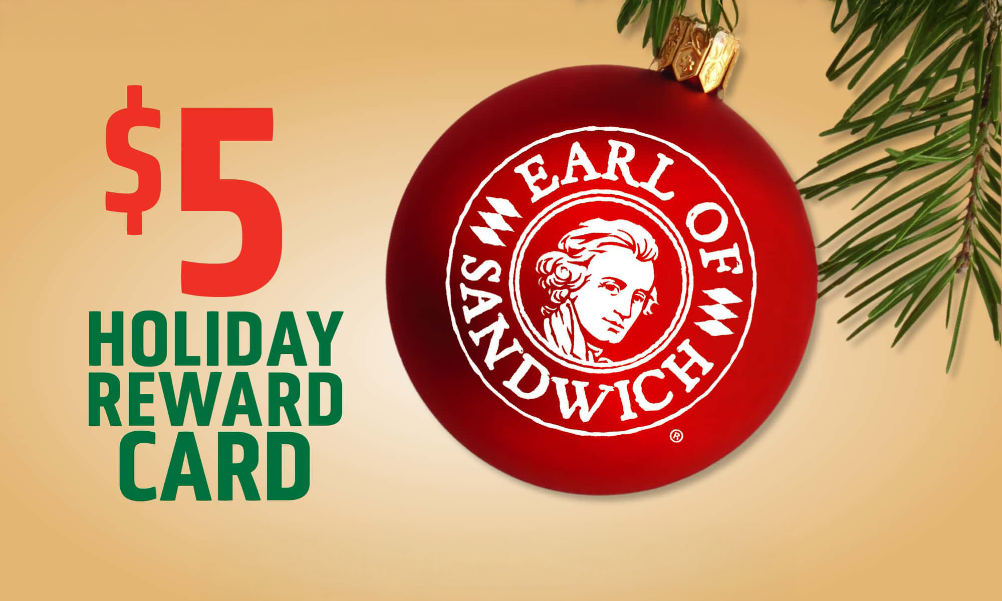 $5 Holiday Reward Card